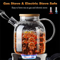 1L/1.8L Large Capacity Glass Teapot