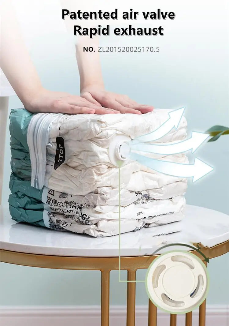 Pump-Free Vacuum Storage Bags