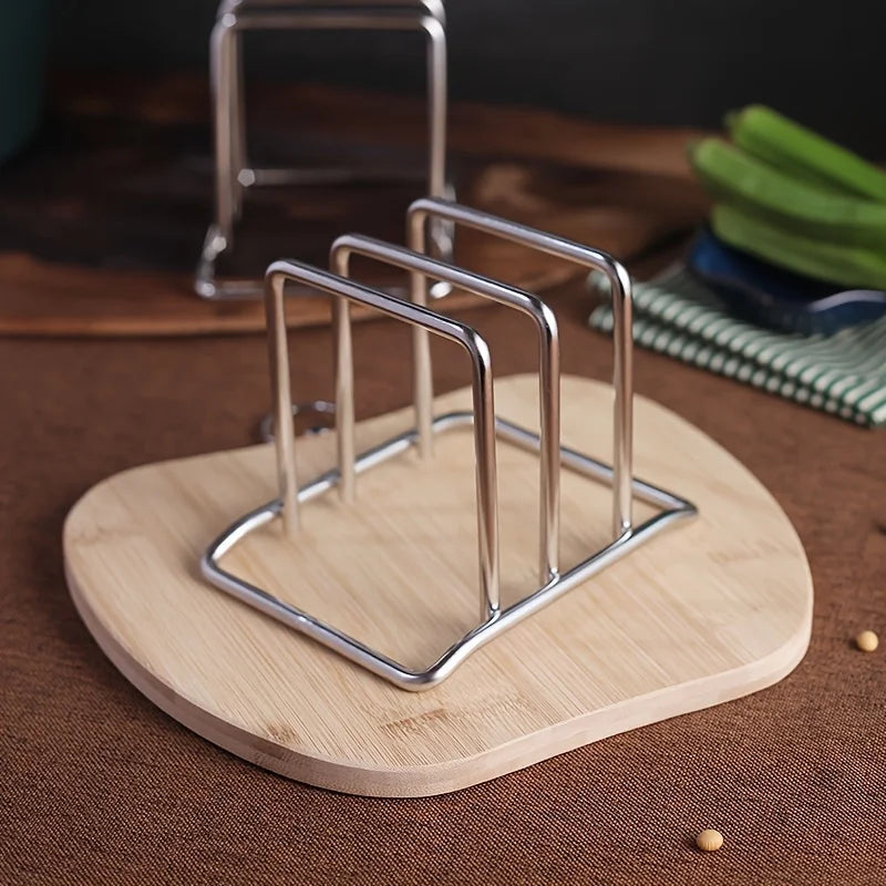 Pot lid and cutting board rack