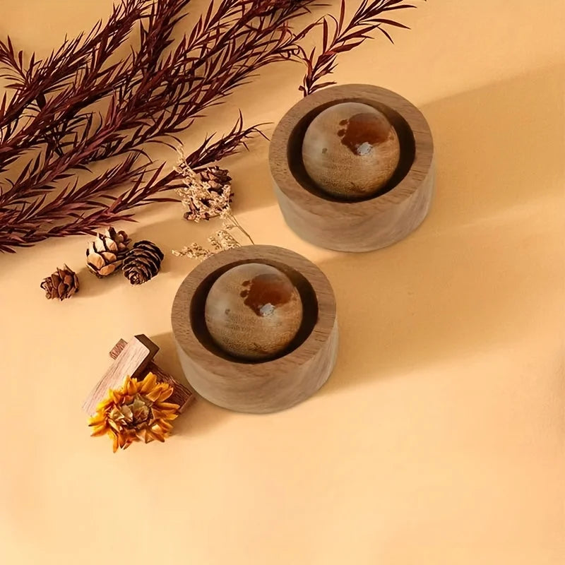 Mini Wooden Essential Oil Diffuser | Car & Home Fragrance | Brown & Natural Wood