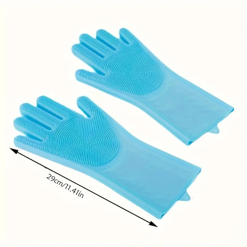 Silicone Pet Grooming & Bathing Gloves — Dogs, Cats & More
