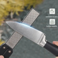 Portable Double-Sided Diamond Knife Sharpening Stone | 400/600 Grit | Foldable