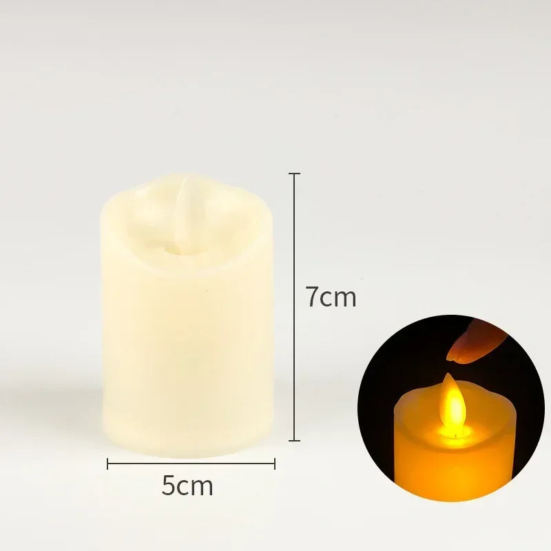 Flameless LED Pillar Candles — Warm Flicker | Set of 1–10 | Wedding & Events