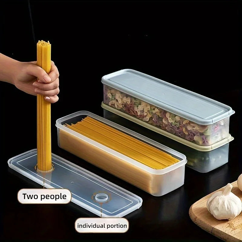 Long Rectangular Food Storage Containers — Set of 4, Clear Plastic