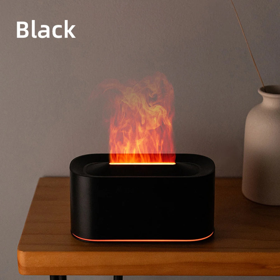 Flame Essential Oil Diffuser — Aromatherapy Humidifier | Colourful Water Vapour | 7 Finishes