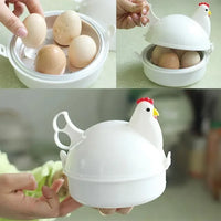 Chicken-shaped microwave egg cooker