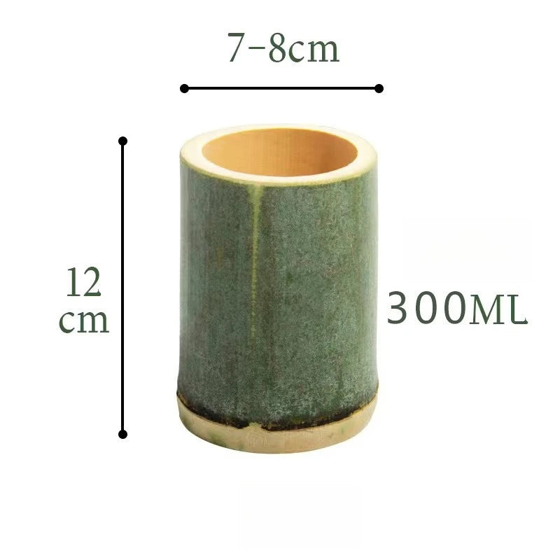 Natural bamboo tube cup
