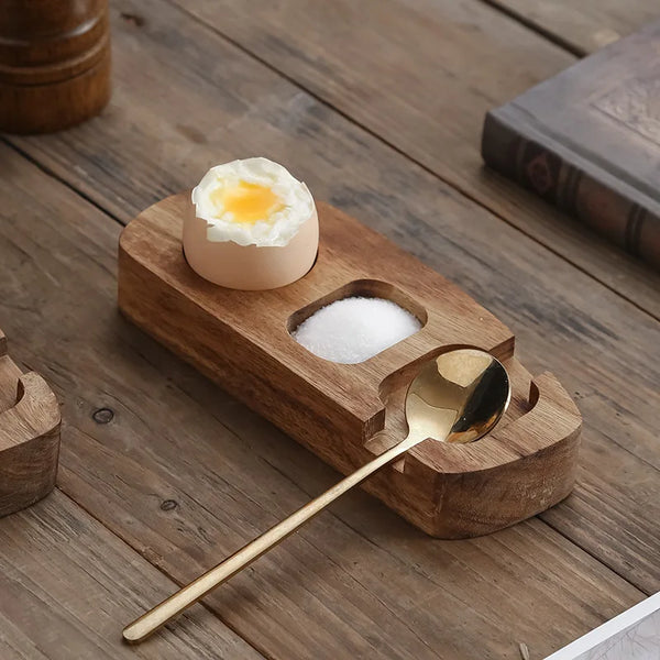 Wooden Egg Cup Tray