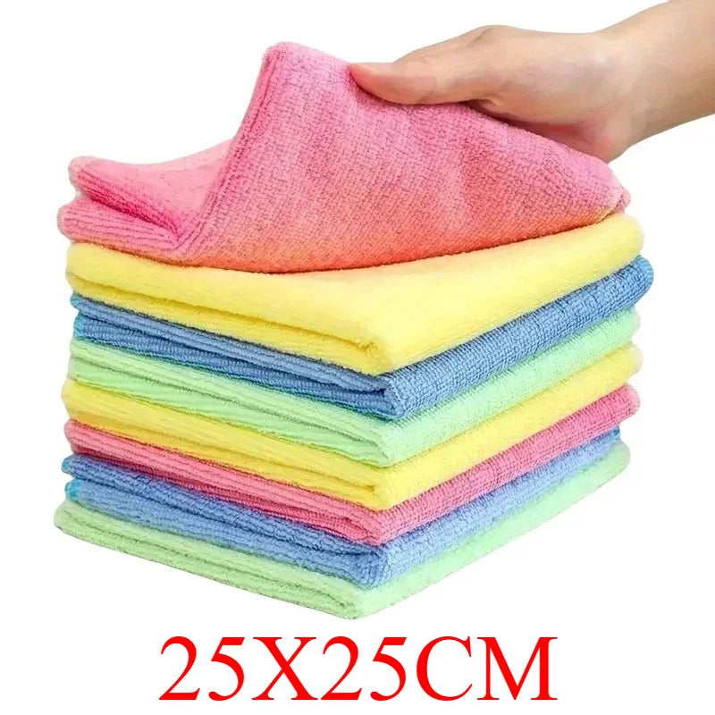 Microfiber Cleaning Cloths — Streak-Free, Reusable, Pack of 3–20
