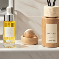 Mini Wooden Essential Oil Diffuser | Car & Home Fragrance | Brown & Natural Wood