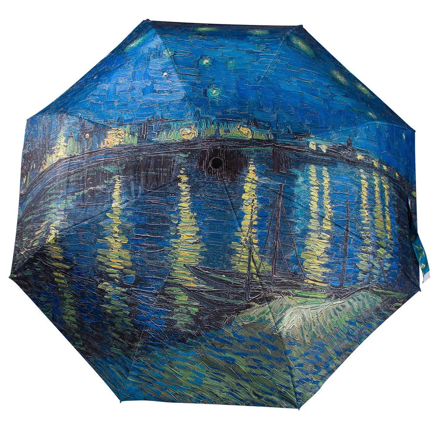 Fine Art Print Umbrella — Compact Foldable | UV & Rain | 9 Masterwork Designs
