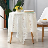 White Lace Tablecloth | Farmhouse & Pastoral Style | 60×60cm