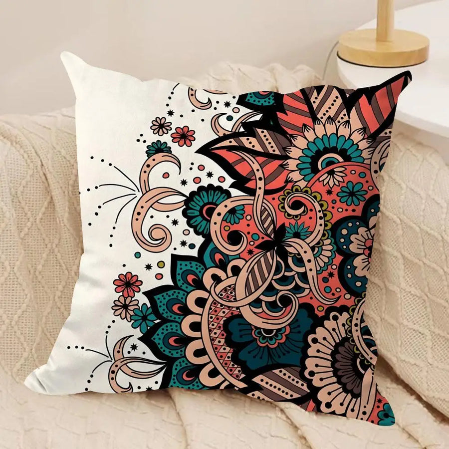 Boho Print Cushion Cover — Soft Plush | Double-Sided Print