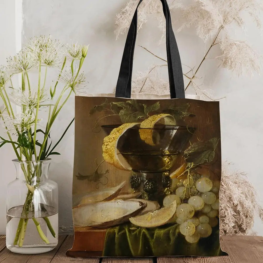 Still Life Painting Canvas Tote Bag — Eco Canvas | Large Capacity