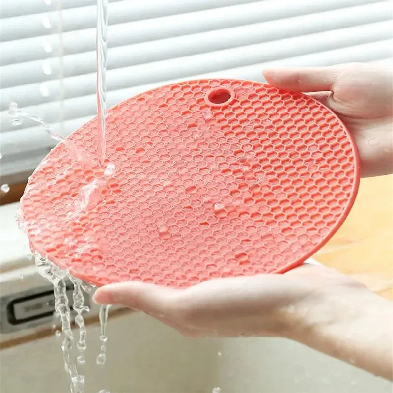Silicone Honeycomb Table Mat — Anti-Slip Coaster & Pot Holder, Small or Large