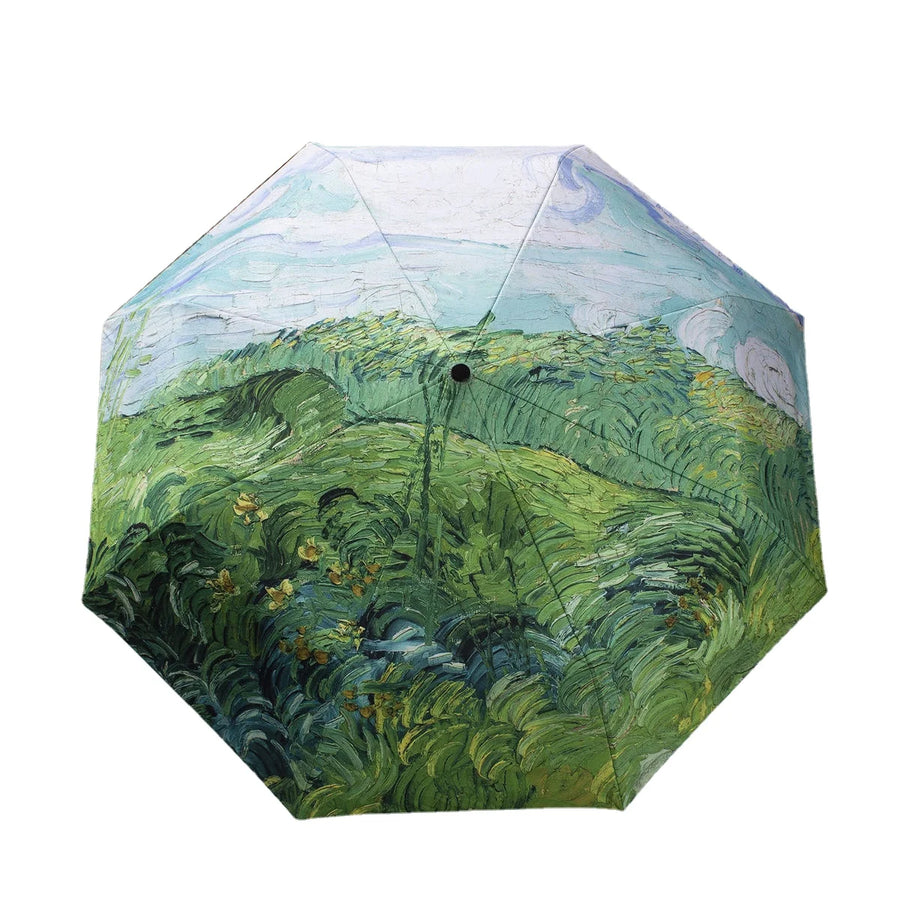 Fine Art Print Umbrella — Compact Foldable | UV & Rain | 9 Masterwork Designs