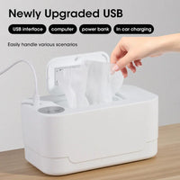 USB Baby Wipe Warmer with LED Display — Thermostat, Holds 80 Wipes