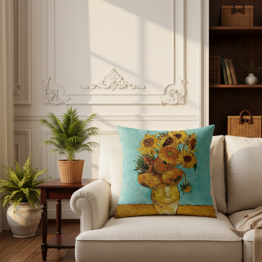 Van Gogh Art Cushion Cover — Natural Linen | Double-Sided Print