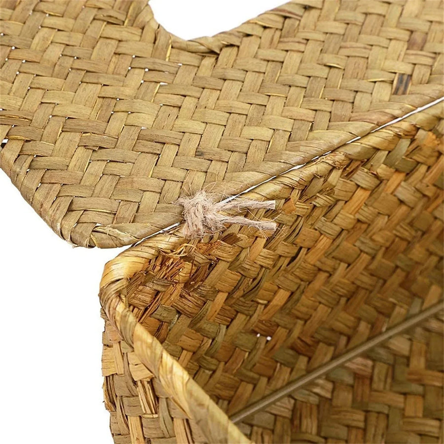 Handmade rattan tissue box cover
