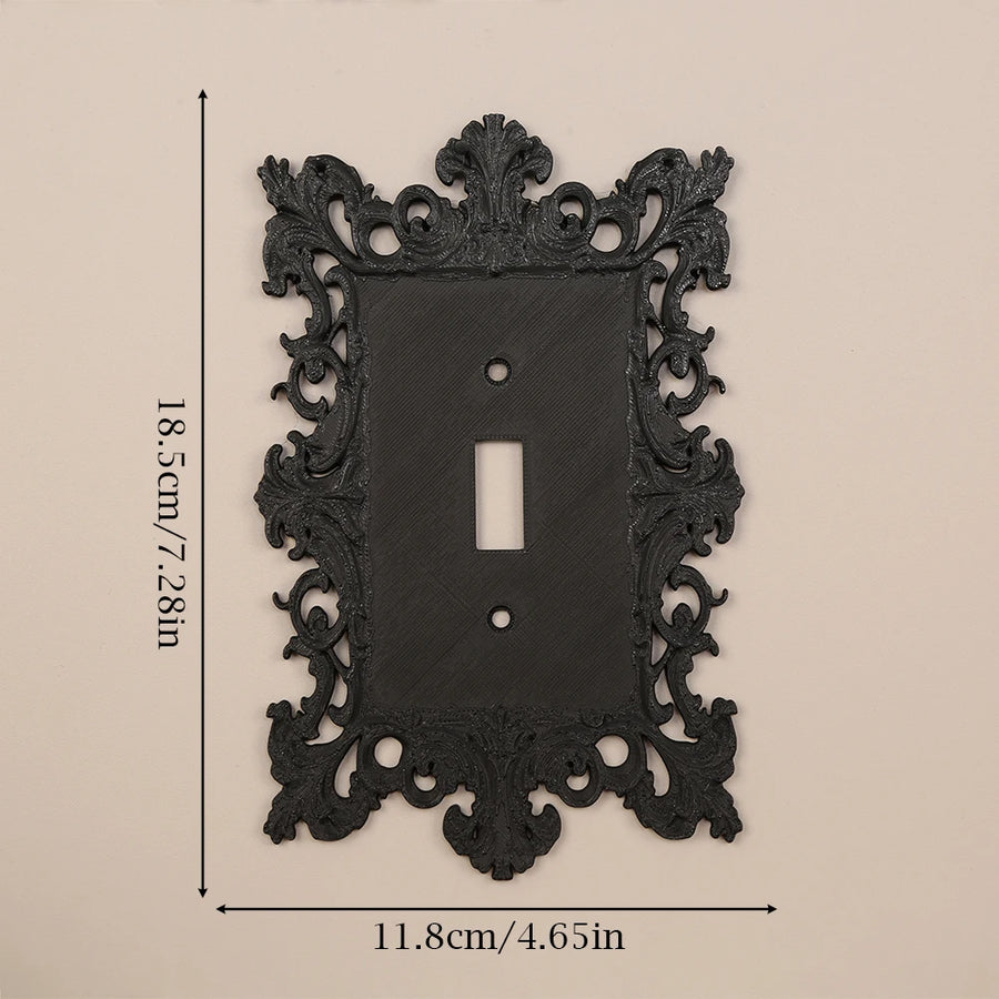 Dark carved switch frame