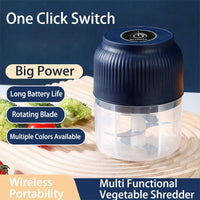 Mini Electric Food Chopper — 250ml, USB Rechargeable, 3-Blade, Wireless