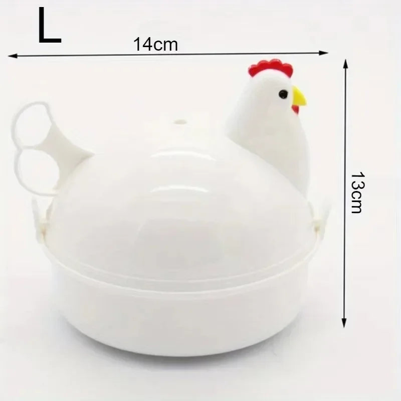 Chicken-shaped microwave egg cooker