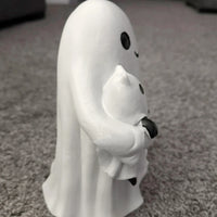 Resin Ghost & Pumpkin Ornament