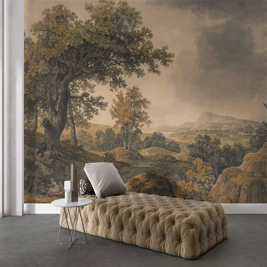 Custom Nordic Botanical Mural Wallpaper — Made to Measure | 3D Wall Covering