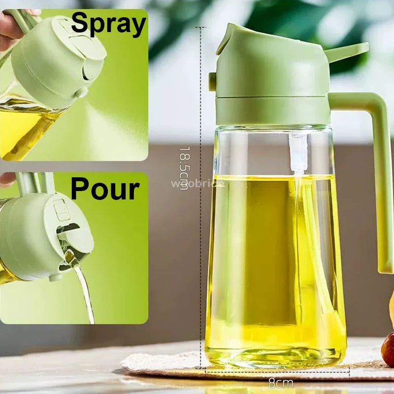 2-in-1 Oil Spray & Pour Dispenser Bottle | Refillable | 200ml, 300ml & 500ml