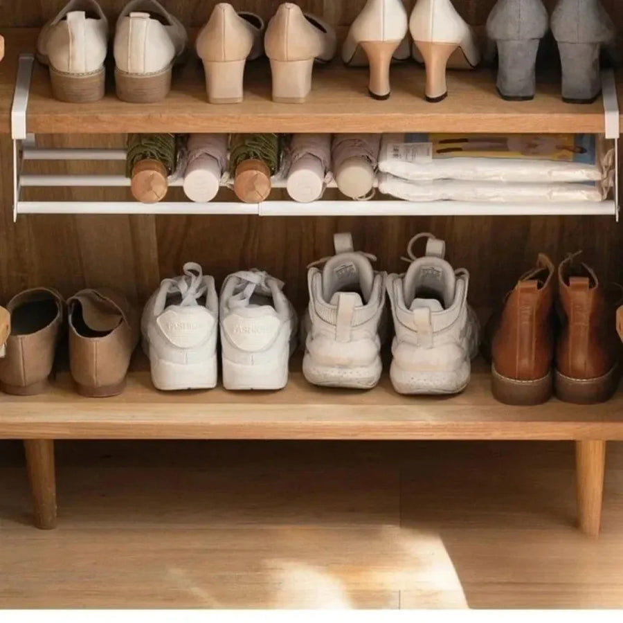 Under-shelf shoe rack
