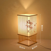 Bamboo weave desk lamp