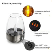 Flameless Solar LED Pillar Candles — Outdoor Waterproof | Wedding & Garden | Set of 1–4