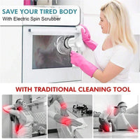 Cordless Electric Spin Scrubber — 5 Brush Heads, Ergonomic Grip