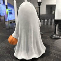 Resin Ghost & Pumpkin Ornament