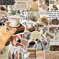 Dark academia sticker pack — 50 waterproof decals