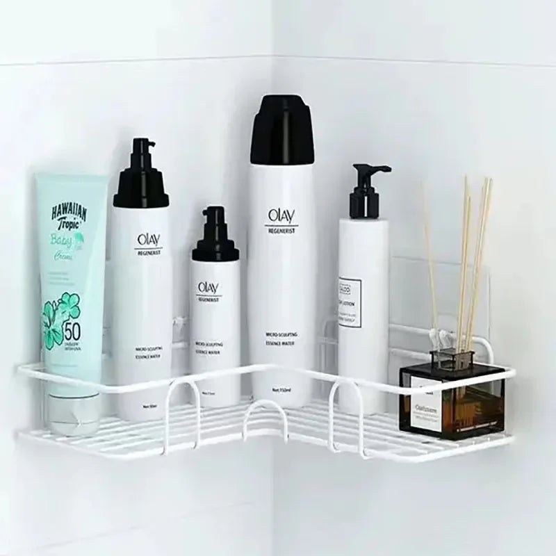 Metal Floating Wall Shelf with Baskets — Bathroom & Kitchen Organiser