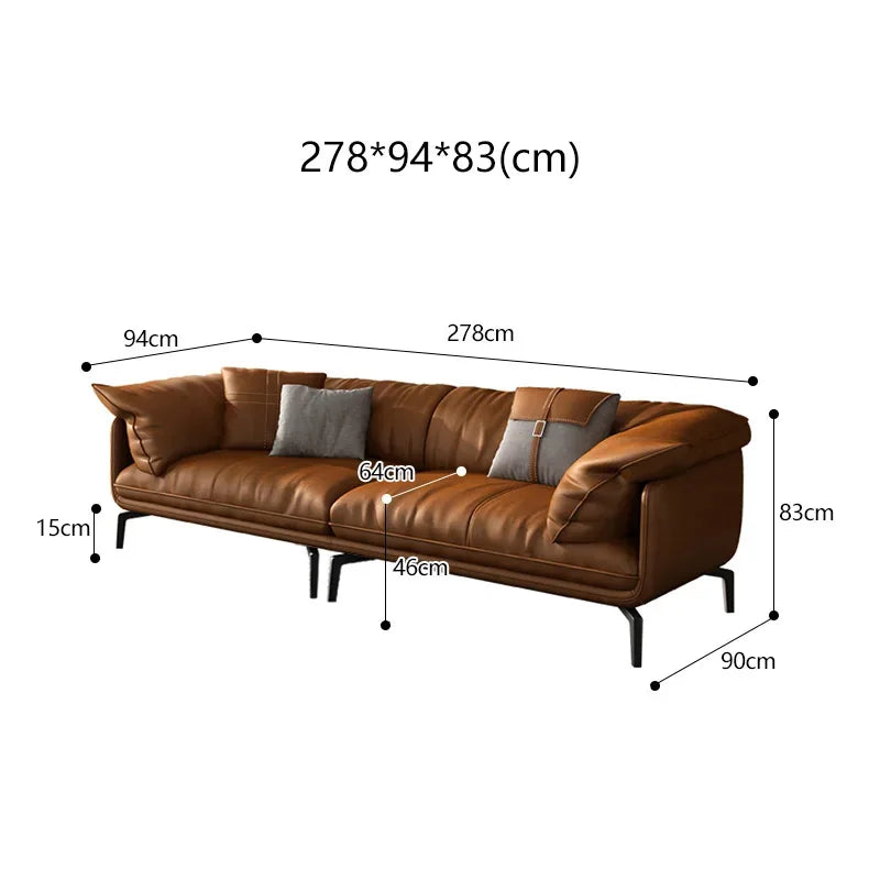 The Intramuros Sofa Set - Genuine Leather