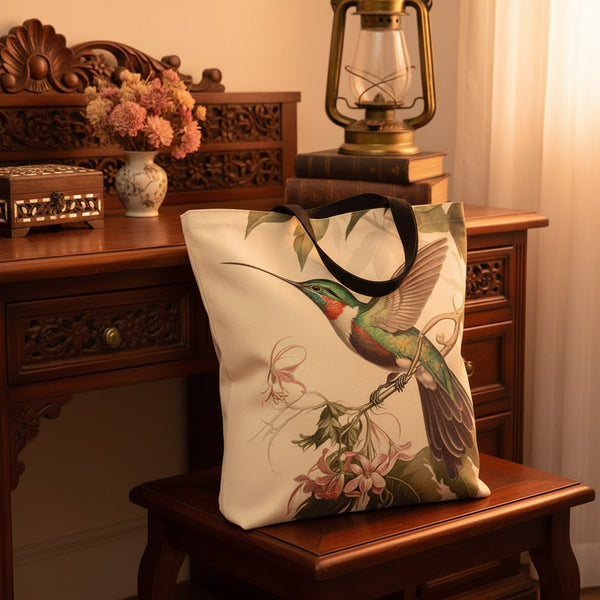 Vintage Floral Canvas Tote Bag — Eco-Friendly | Large Capacity | 6 Prints | 4 Sizes