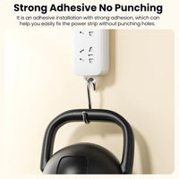 Self-Adhesive Power Strip & Cable Organiser Holder | No-Drill Wall Mount