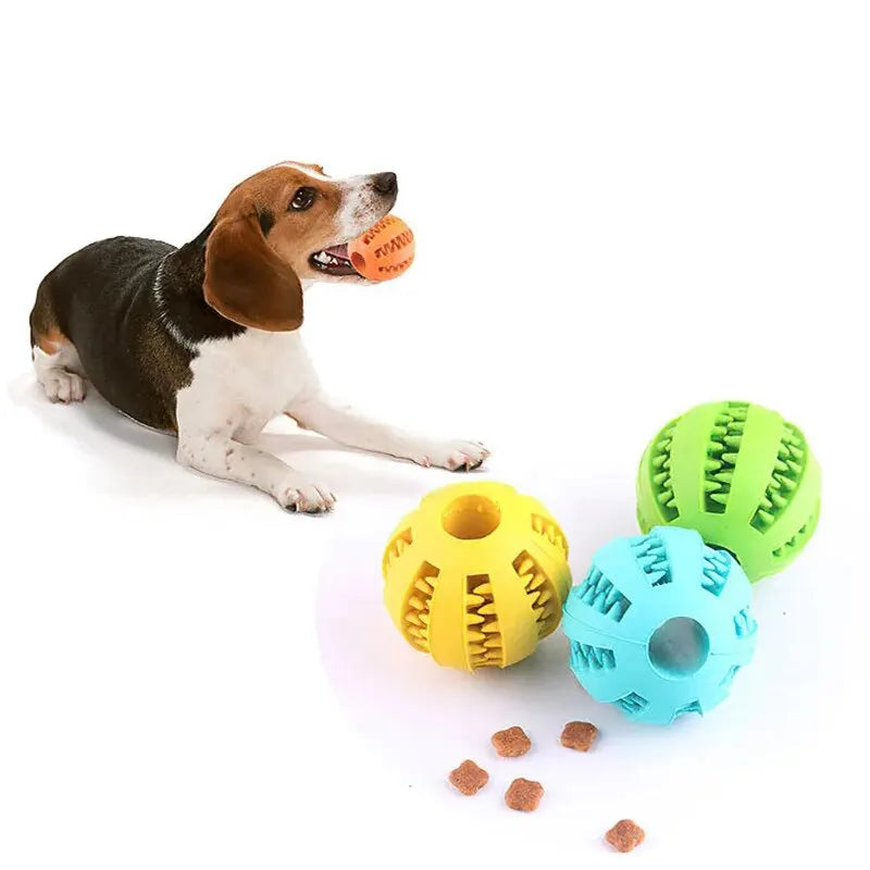 Rubber Chew & Treat Feeder Ball for Dogs & Cats