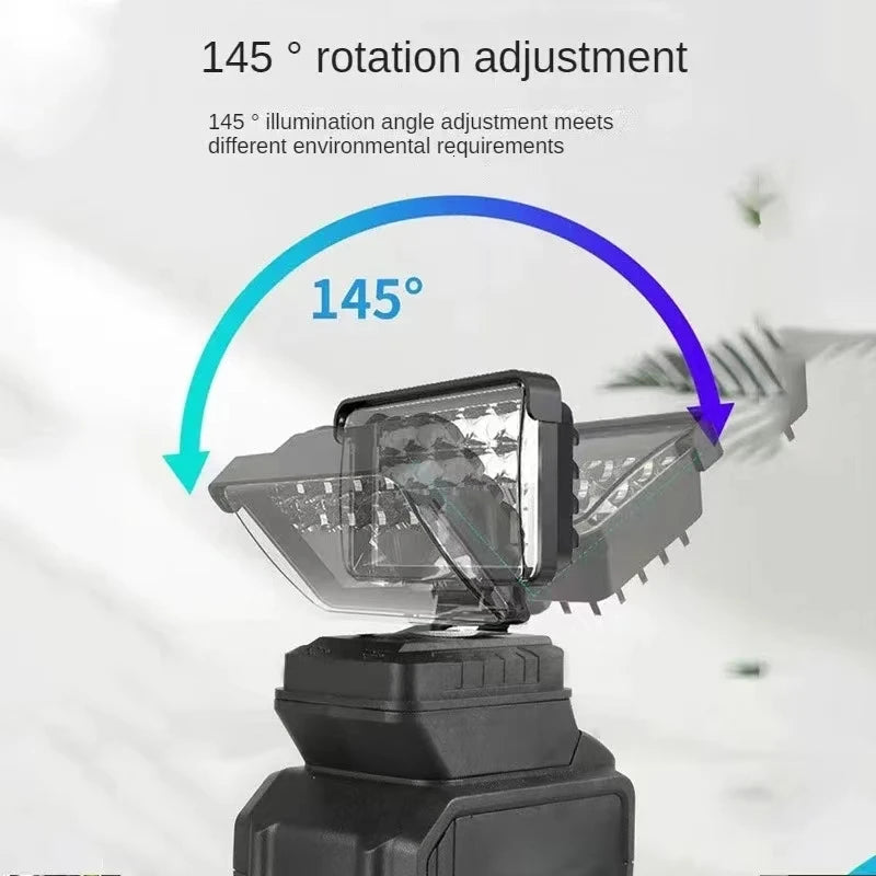 Portable cordless LED spotlight