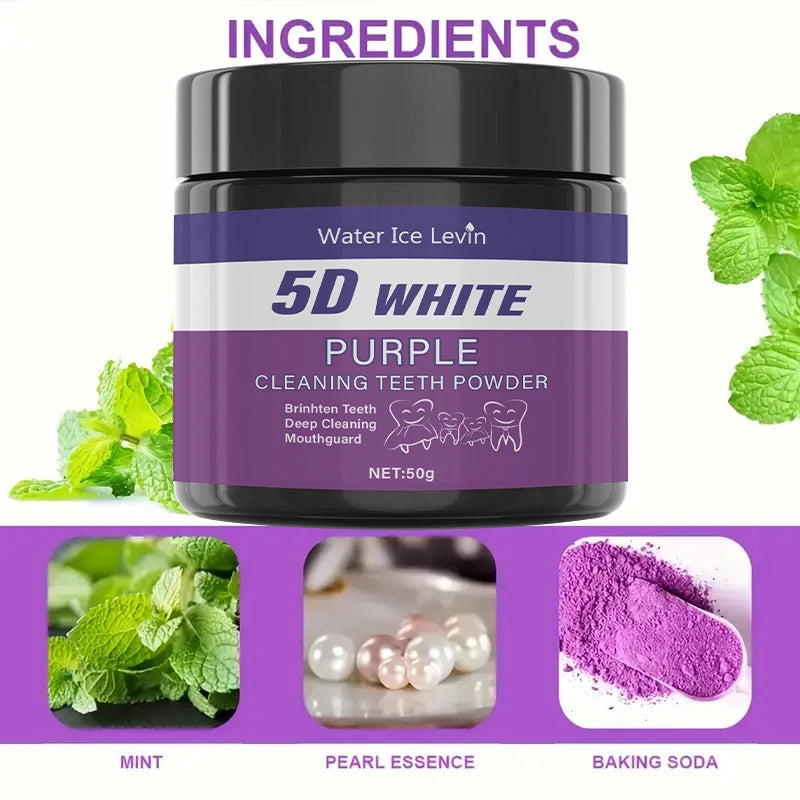 Purple Tooth Cleaning & Whitening Powder — Sulfate-Free, 50g