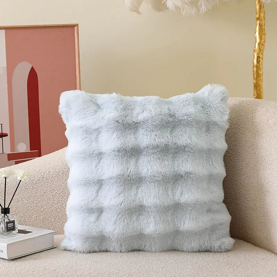Soft Plush Fur Cushion Cover — 45x45cm | 7 Colours | Sofa & Bedroom Decor
