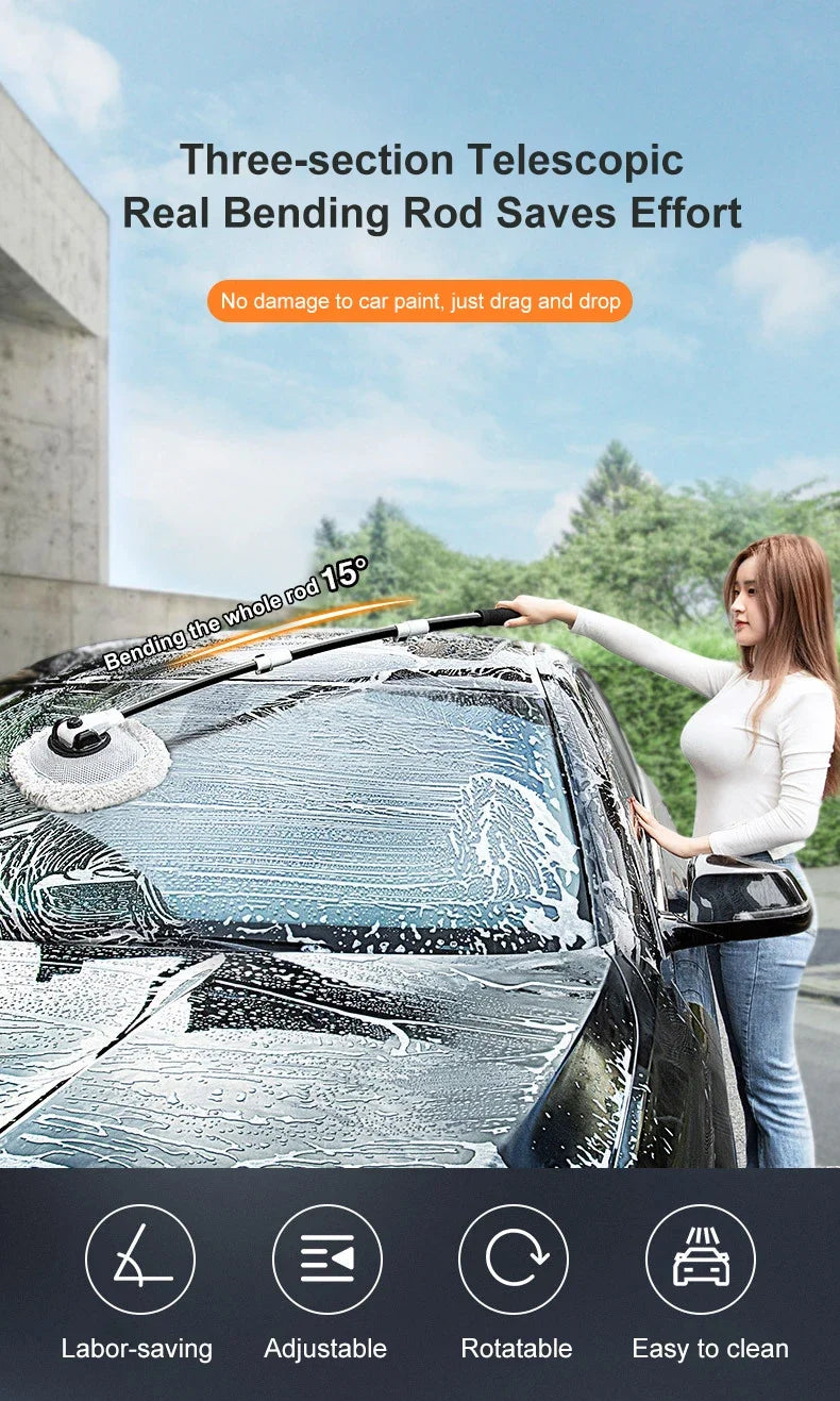 Telescoping car wash mop