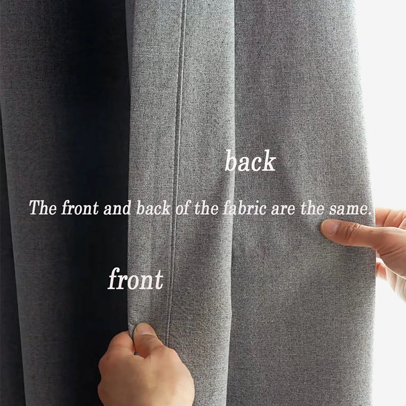 Opaque Linen Blackout Curtains — Full Shading | 4 Heading Styles | Custom Sizes