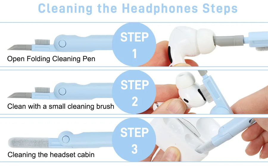 7-in-1 Electronics Cleaning Kit — Keyboard, Earbuds, Screen & More