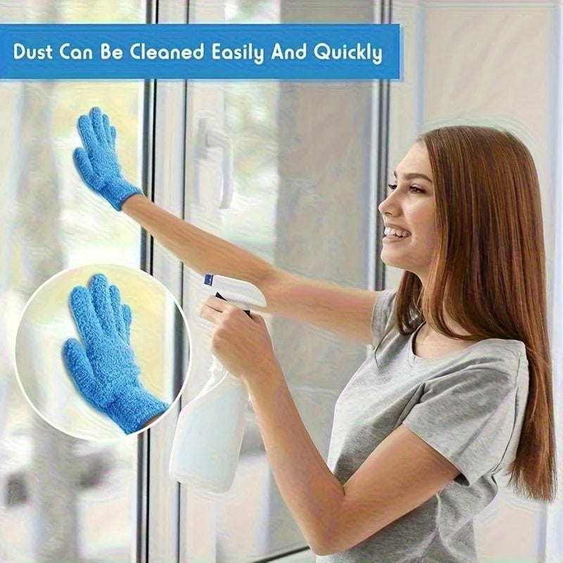 Microfiber Dusting Gloves — Stretchable & Breathable, 6 Colours