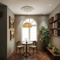 Hand-Woven Bamboo Lantern Pendant Lamp — Natural Rattan | E27 LED | 3 Finishes | Warm or White Light