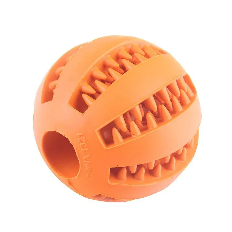 Rubber Chew & Treat Feeder Ball for Dogs & Cats