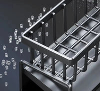 Tap-mounted kitchen shelf organiser